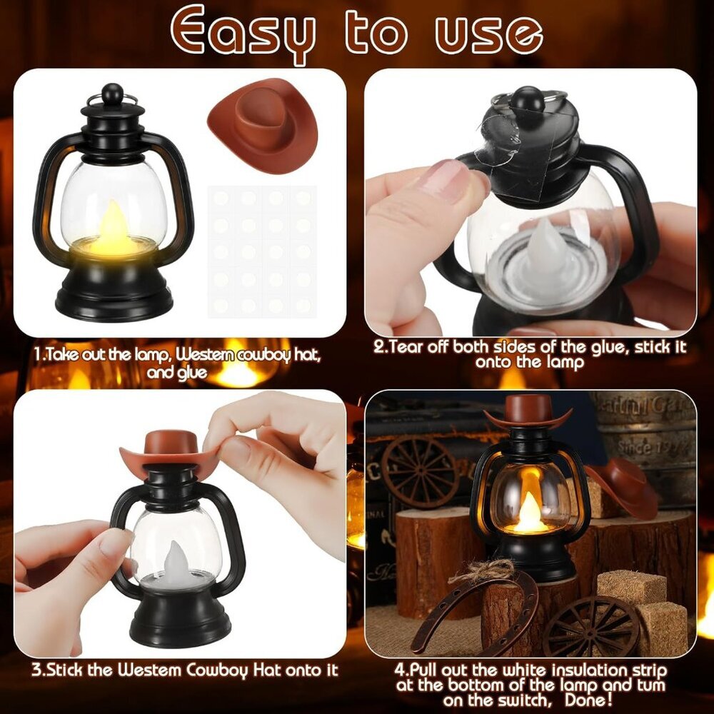 60 Pcs Cowboy Theme Party Decoration Western Party Decor Rodeo Table Centerpiece - Picture 4 of 7